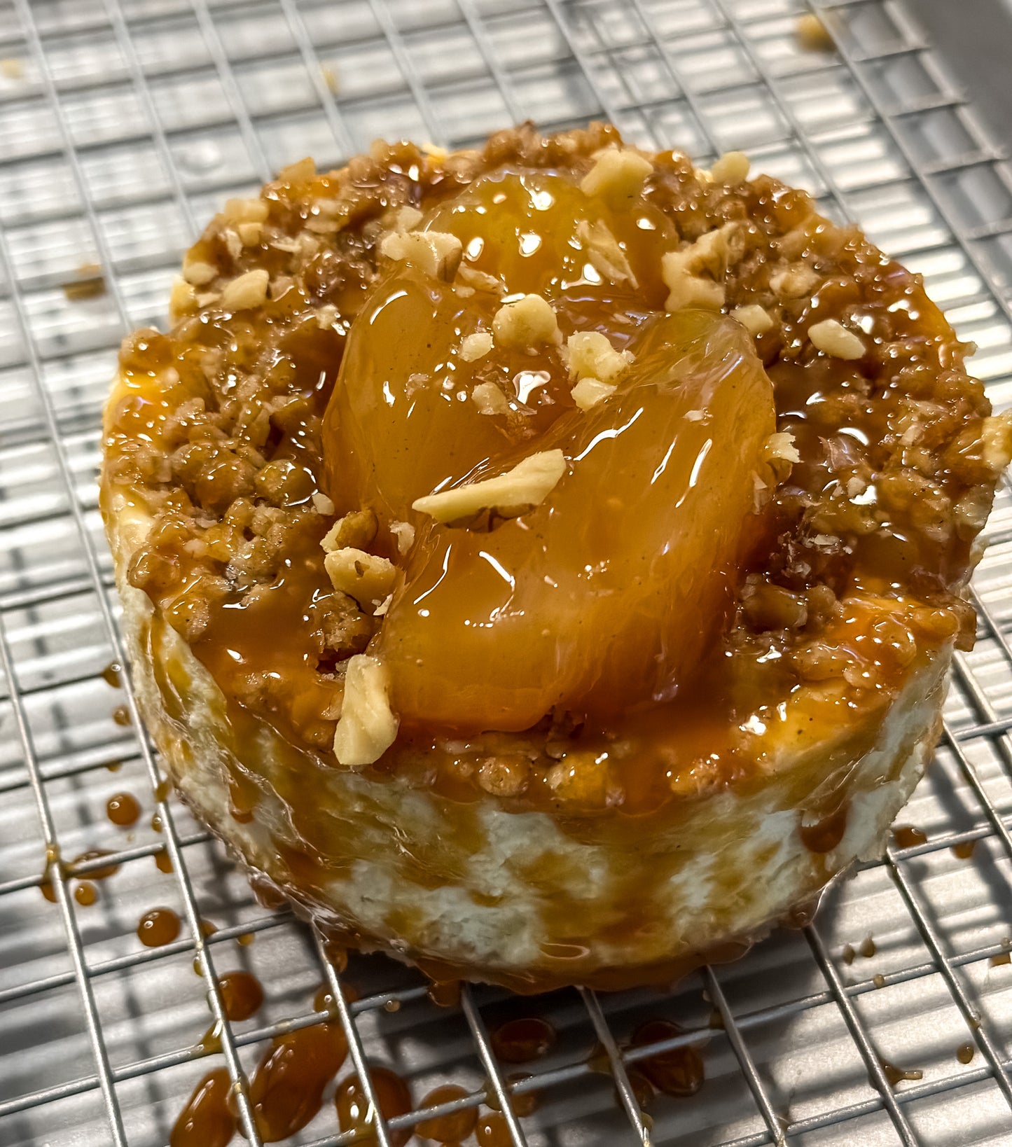 Caramel Apple Walnut Cheesecake