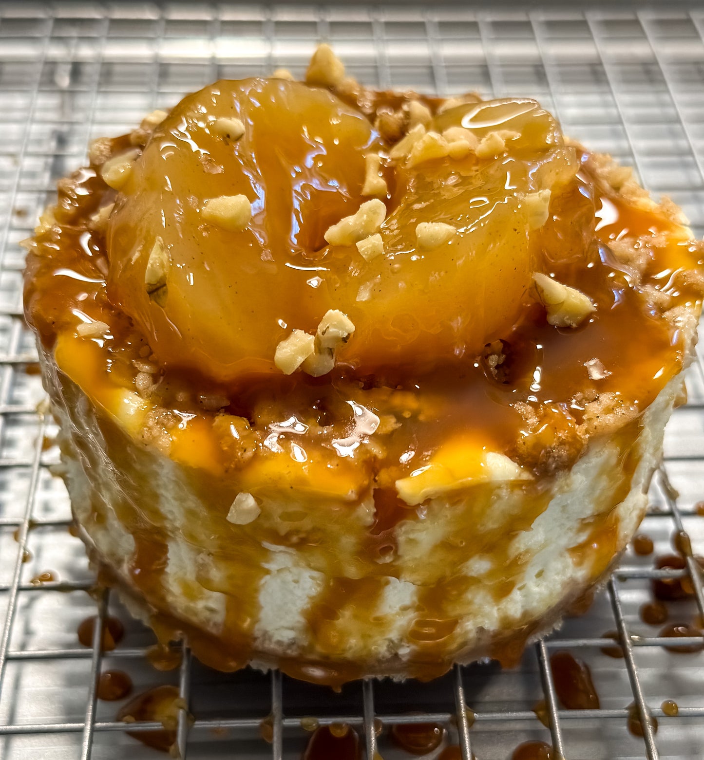Caramel Apple Walnut Cheesecake