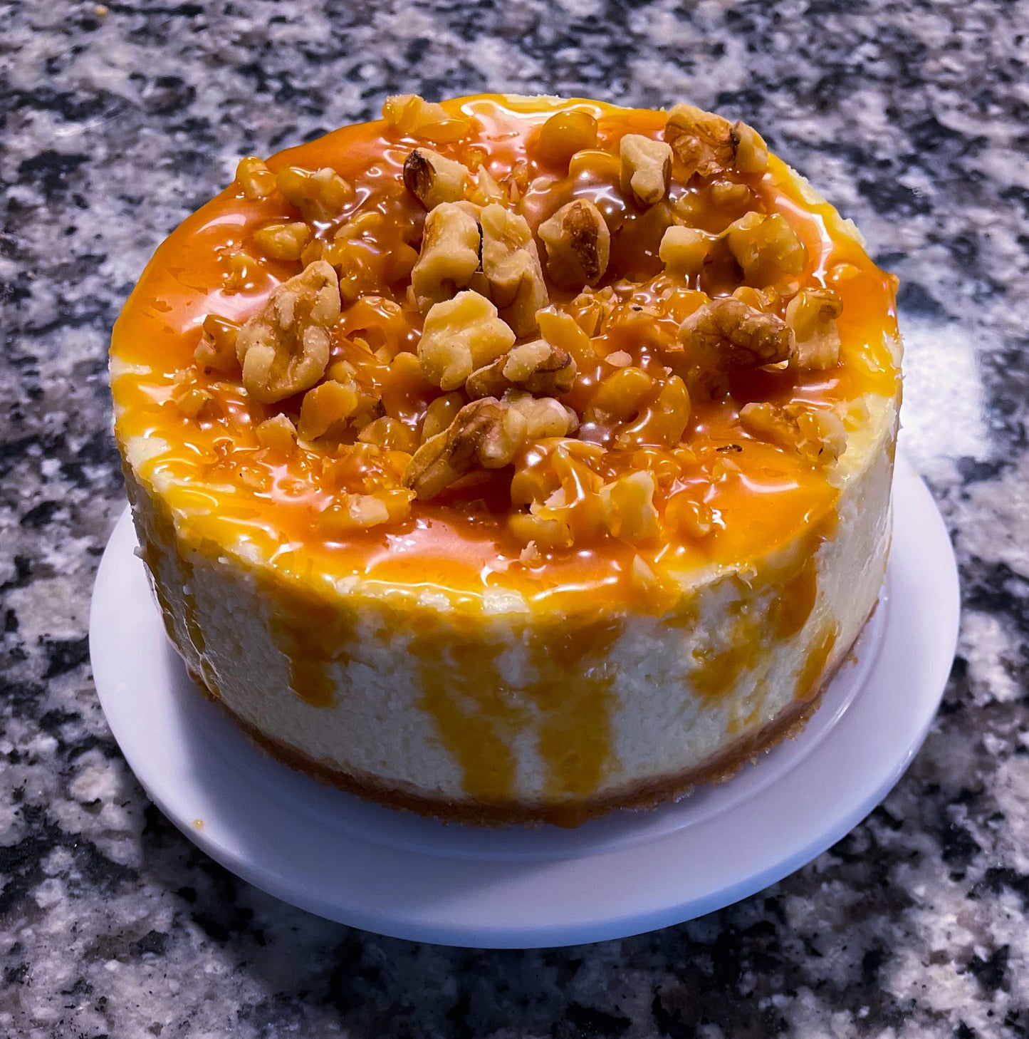 Salted Caramel Walnut Cheesecake