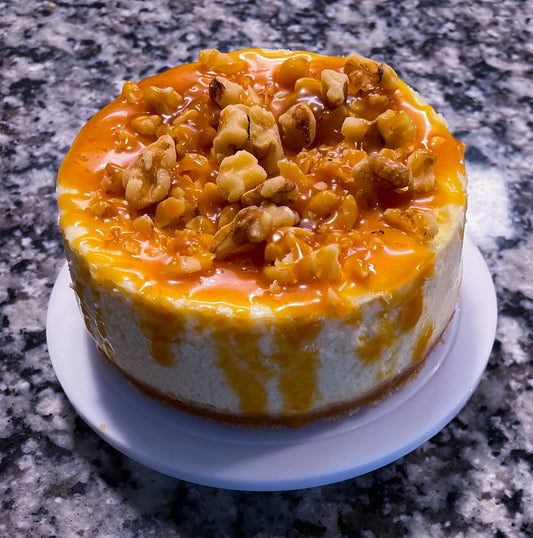 Salted Caramel Walnut Cheesecake